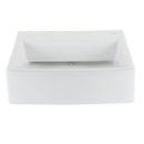 cuba de cerâmica branca com válvula oculta