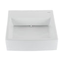 cuba de cerâmica branca com válvula oculta