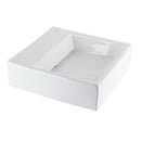 cuba de cerâmica branca com válvula oculta