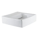 cuba de cerâmica branca com válvula oculta