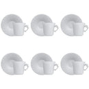 estojo 6 xícaras com pires café lady