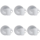 estojo 6 xícaras com pires para chá lady