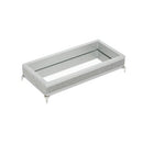 bandeja mdf prata com pedrarias - 30,5x15,5x6,7 cm
