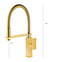 misturador cozinha gourmet dourado