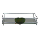 bandeja fence agata verde - cromada 15x25 cm
