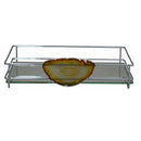 bandeja fence agata ambar - cromada 15x25 cm