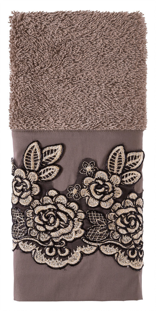 toalha para lavabo flor guipir - 100% algodão egípicio