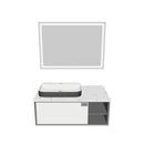 kit lavatório com espelho em led