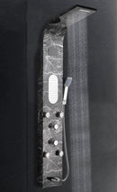 coluna de banho black com efeito marmorizado