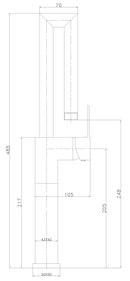 misturador monocomando para lavatório