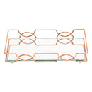 bandeja carol - rosê gold 15x25 cm