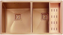 cuba retangular rose gold com cesto escorredor 