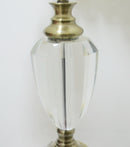 abajur de mesa com base de cristal