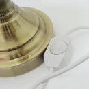 abajur de mesa com base de cristal