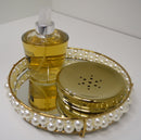 bandeja artesanalle pérola dupla- golden- 20cm