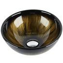 cuba de cerâmica preta com detalhe bronze