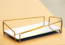 bandeja ângulo - gold 10x20 cm