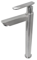 torneira aço escovado alta