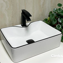 cuba branca detalhe preto