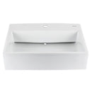 cuba de cerâmica branca com válvula oculta