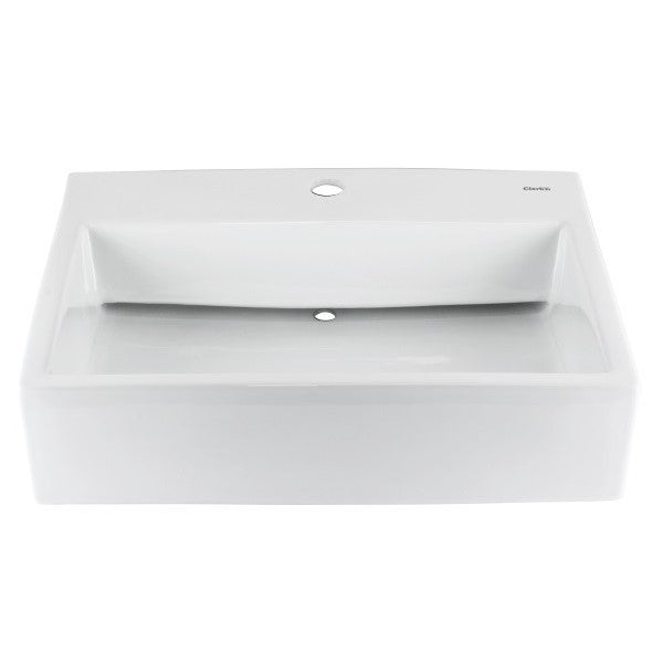 cuba de cerâmica branca com válvula oculta