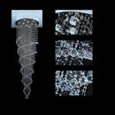 lustre de cristal e inox