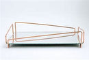 bandeja ângulo - rosê gold 10x28 cm