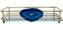 bandeja fence agata azul - gold 10x20 cm