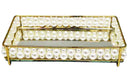 bandeja artesanalle pérola dupla - gold 10x20 cm