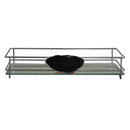 bandeja fence agata preta - cromada 15x25 cm