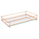 bandeja fence - rosê gold 15x25 cm