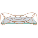 bandeja isabela - rosê gold 25x15 cm