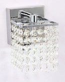 arandela interna com cristais e inox