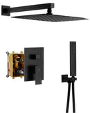 conjunto de ducha com misturador e ducha manual black matte