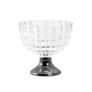 centro de mesa de vidro c/pé de aço mauricius black