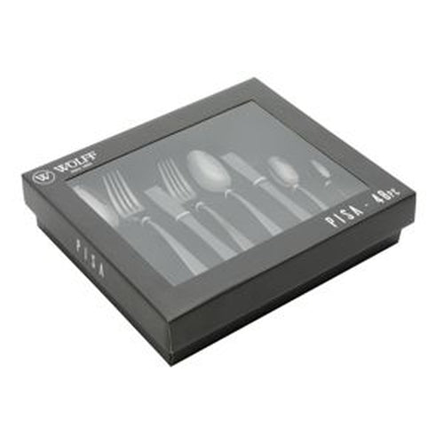 faqueiro pisa pvd aço inox 48 pcs c/gift box