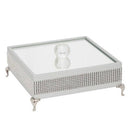 porta acessórios mdf prata com pedrarias