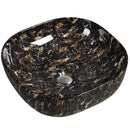 cuba de cerâmica com efeito marmorizado