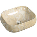 cuba de cerâmica com efeito marmorizado