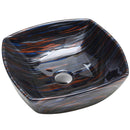 cuba de cerâmica com efeito marmorizado