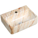 cuba de cerâmica com efeito marmorizado