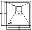 cuba para cozinha quadrada desenho tecnico