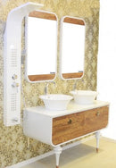 kit lavatório de aço inox duplo