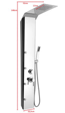 coluna de banho aço inox alto brilho