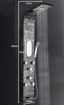 coluna de banho black com efeito marmorizado