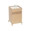 cubo mdf dourado com pedrarias - médio
