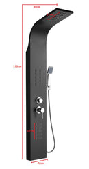 coluna de banho black matte