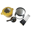 fondue 10 peças de cerâmica com base em metal cheese