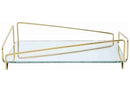bandeja ângulo - gold 10x20 cm