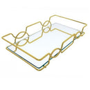bandeja carol - gold 15x25 cm